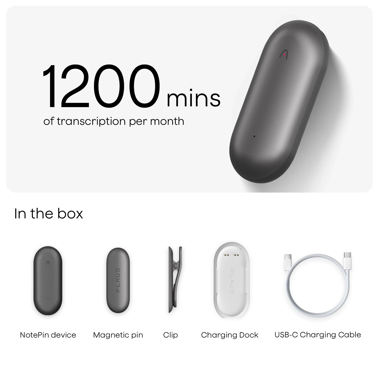 Plaud NotePin & AI Annual Pro Plan