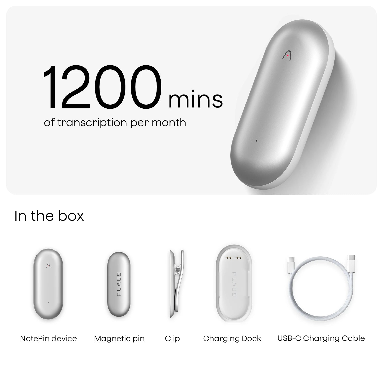 Plaud NotePin & AI Annual Pro Plan